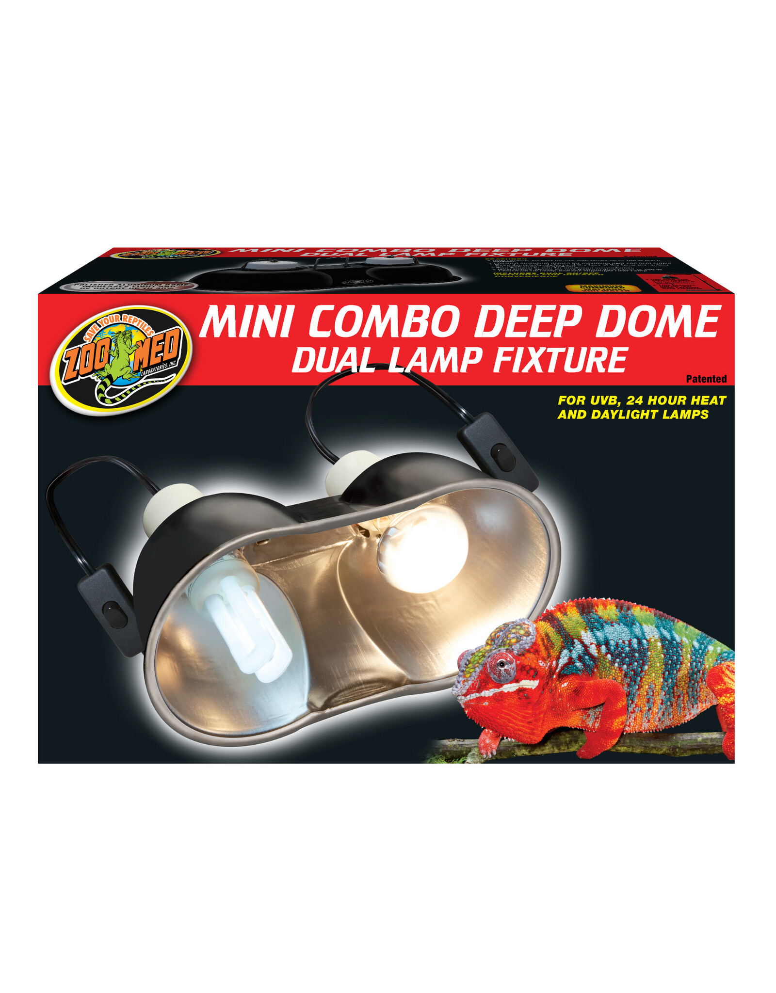 Zoo Med Zoo Med Deep Dome Combo Mini Dual Lamp Fixture