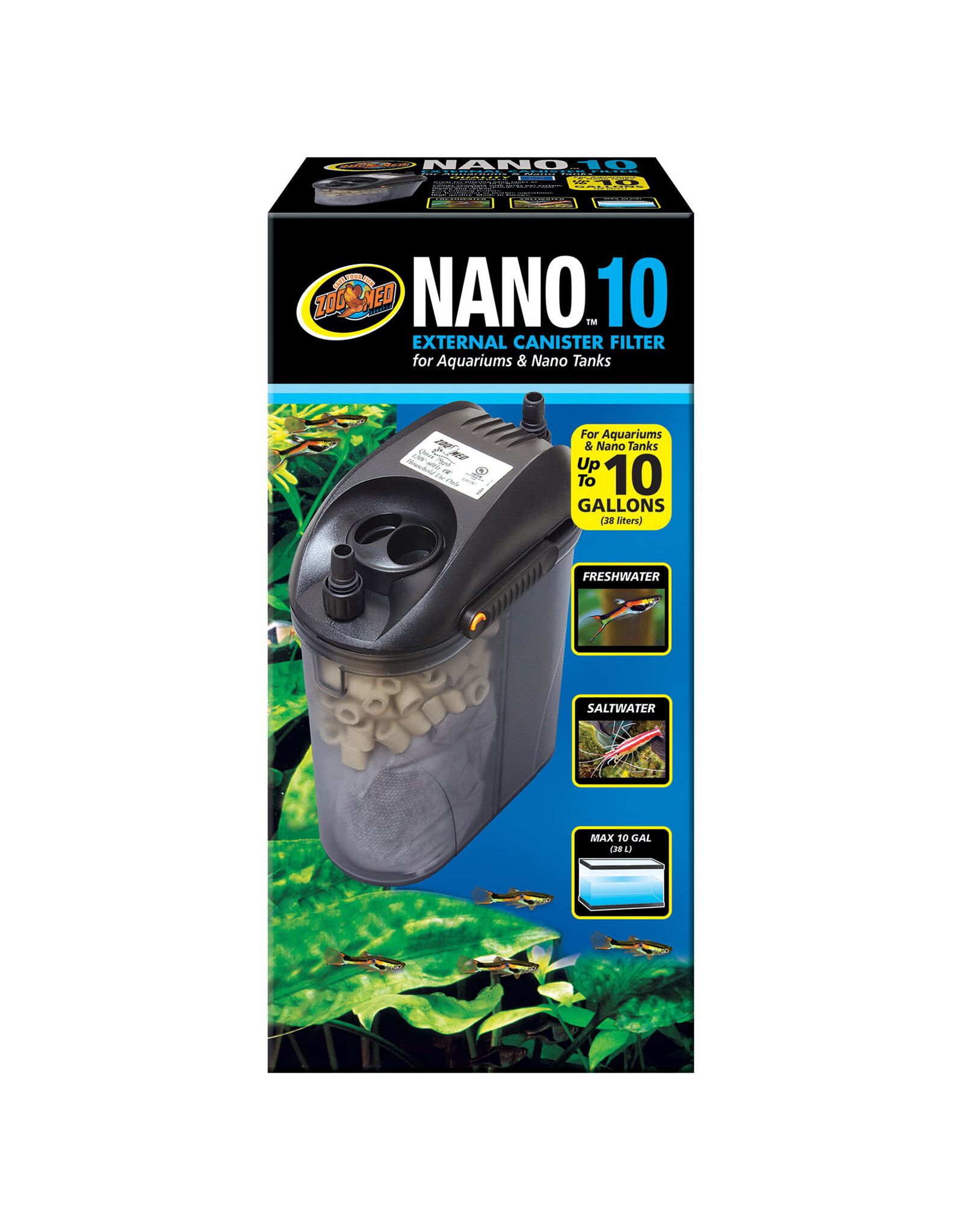 Zoo Med Zoo Med Nano 10 Canister Filter  (80 GPH)