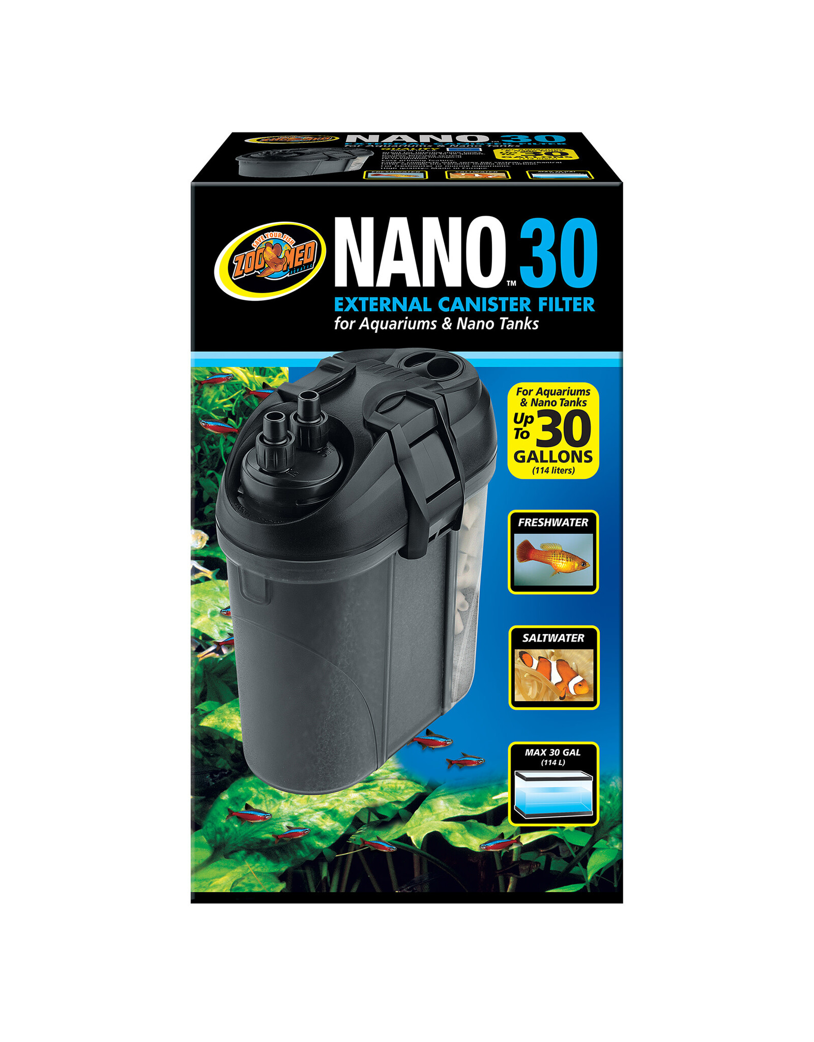 Zoo Med Nano 30 Canister Filter  (160 GPH)