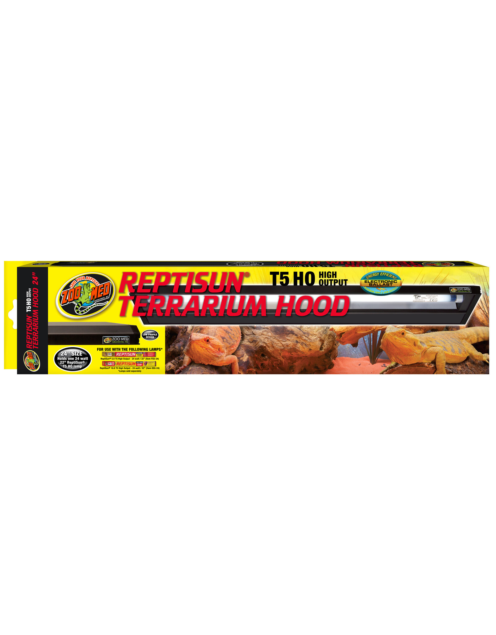 Zoo Med Zoo Med Reptisun T5 5.0 UVB Terrarium Hood 24"