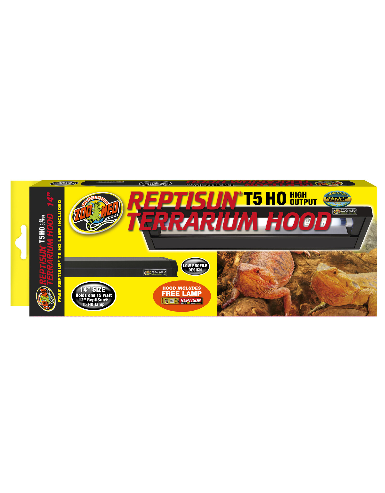 Zoo Med Zoo Med Reptisun T5 5.0 UVB Terrarium Hood 14"