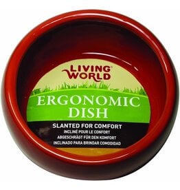 Living World Ergonomic Dish Brown Sm