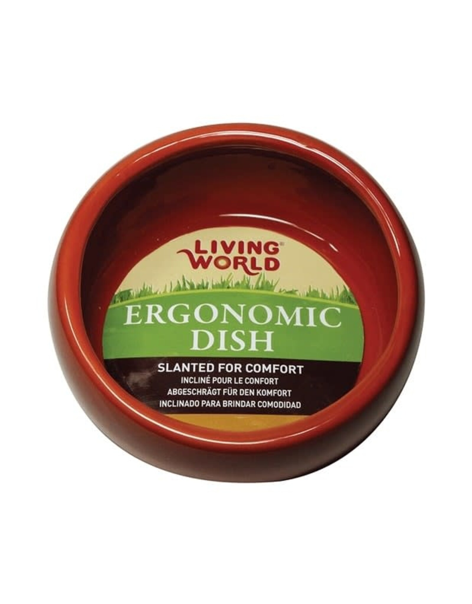 Living World Ergonomic Dish Brown Lg