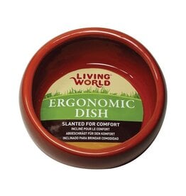 Living World Ergonomic Dish Brown Lg