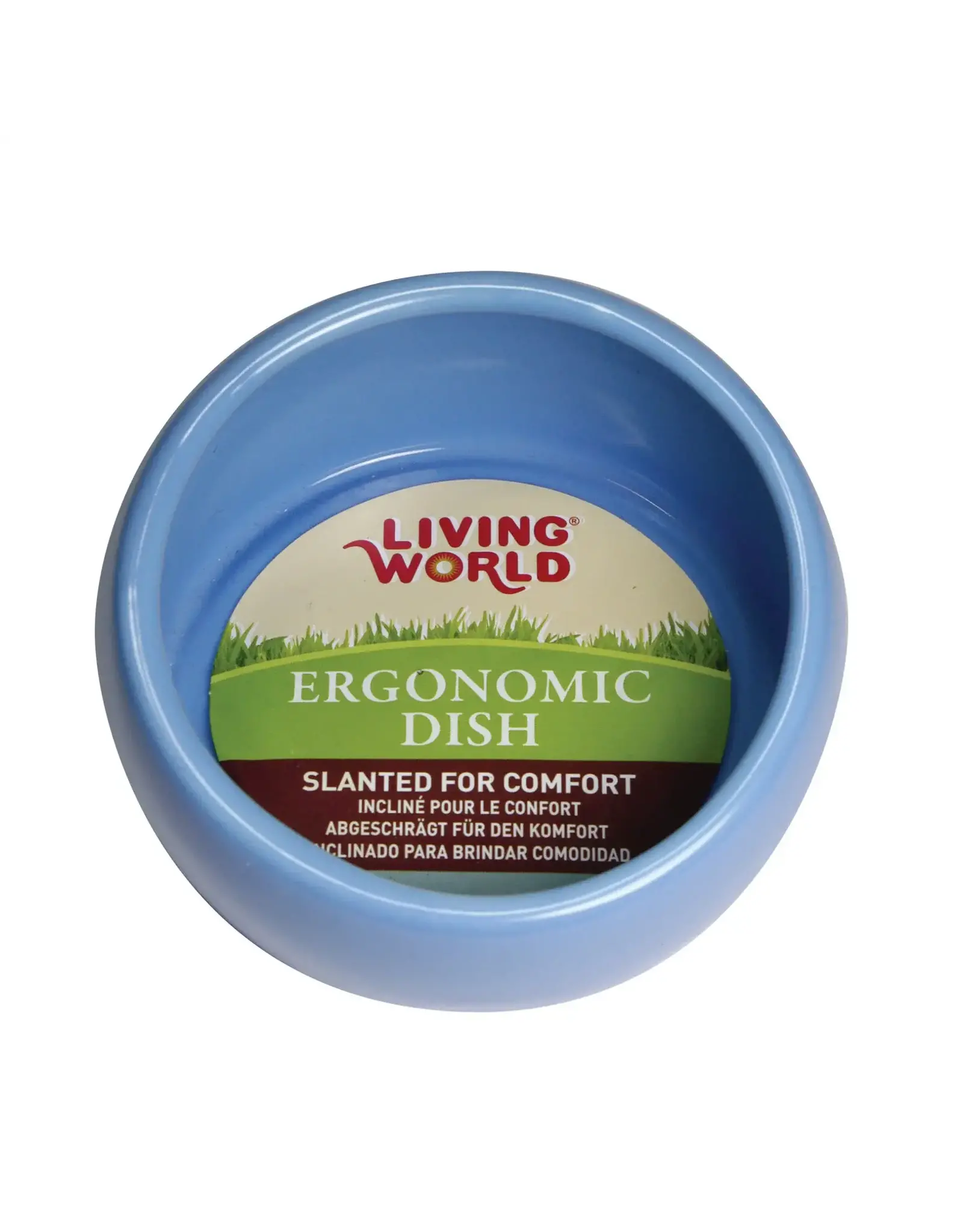 Living World Ergonomic Dish Blue Lg
