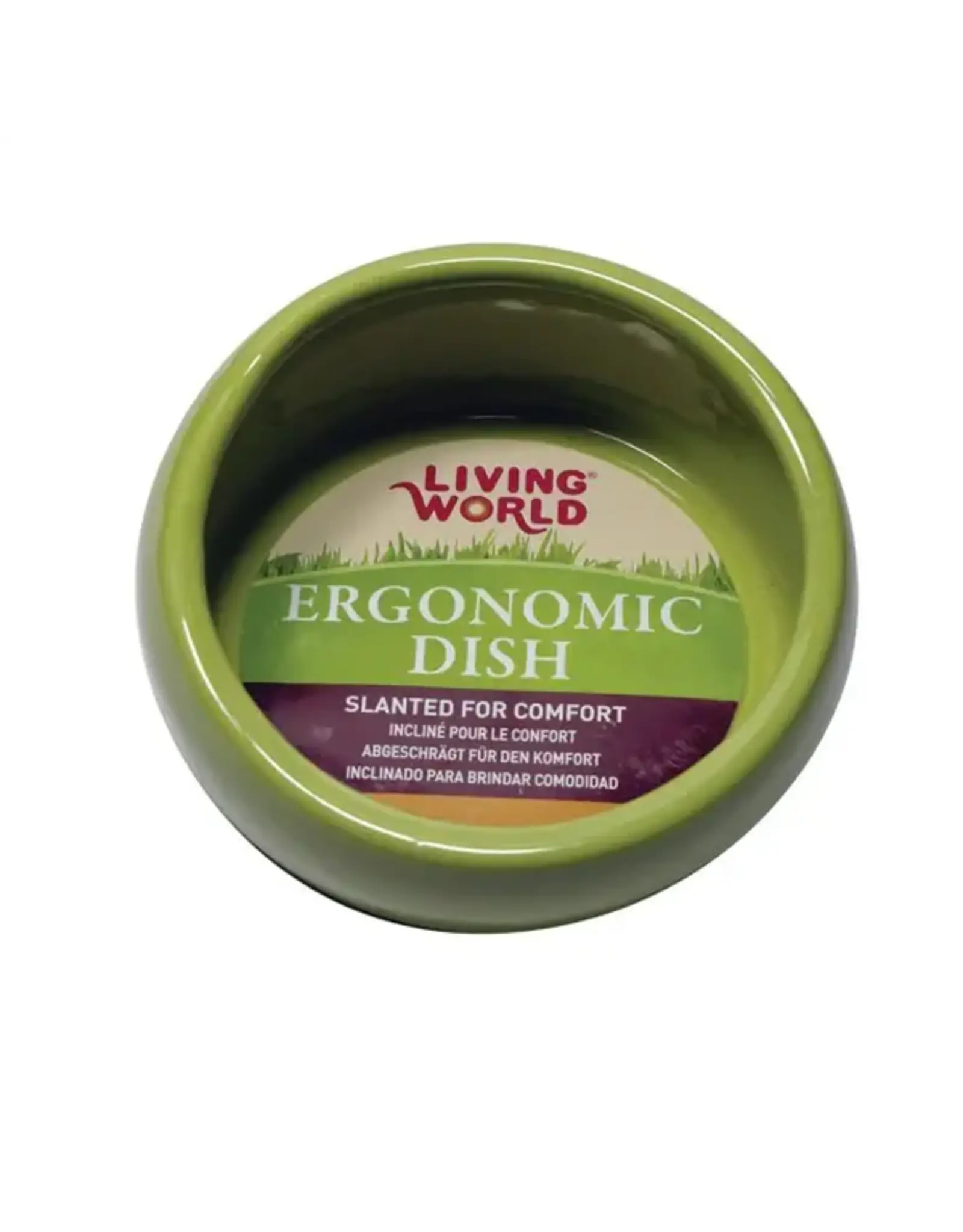 Living World Ergonomic Dish Green Sm