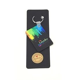 Snake Discovery SD Rectangle Keychain Rainbow