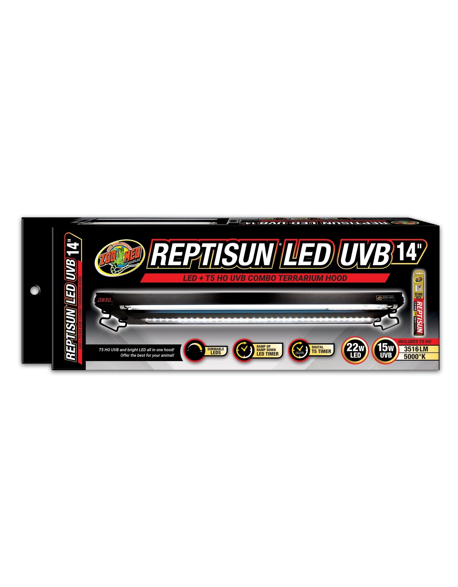 Zoo Med Zoo Med Reptisun LED/UVB Combo Terrarium Hood 14"