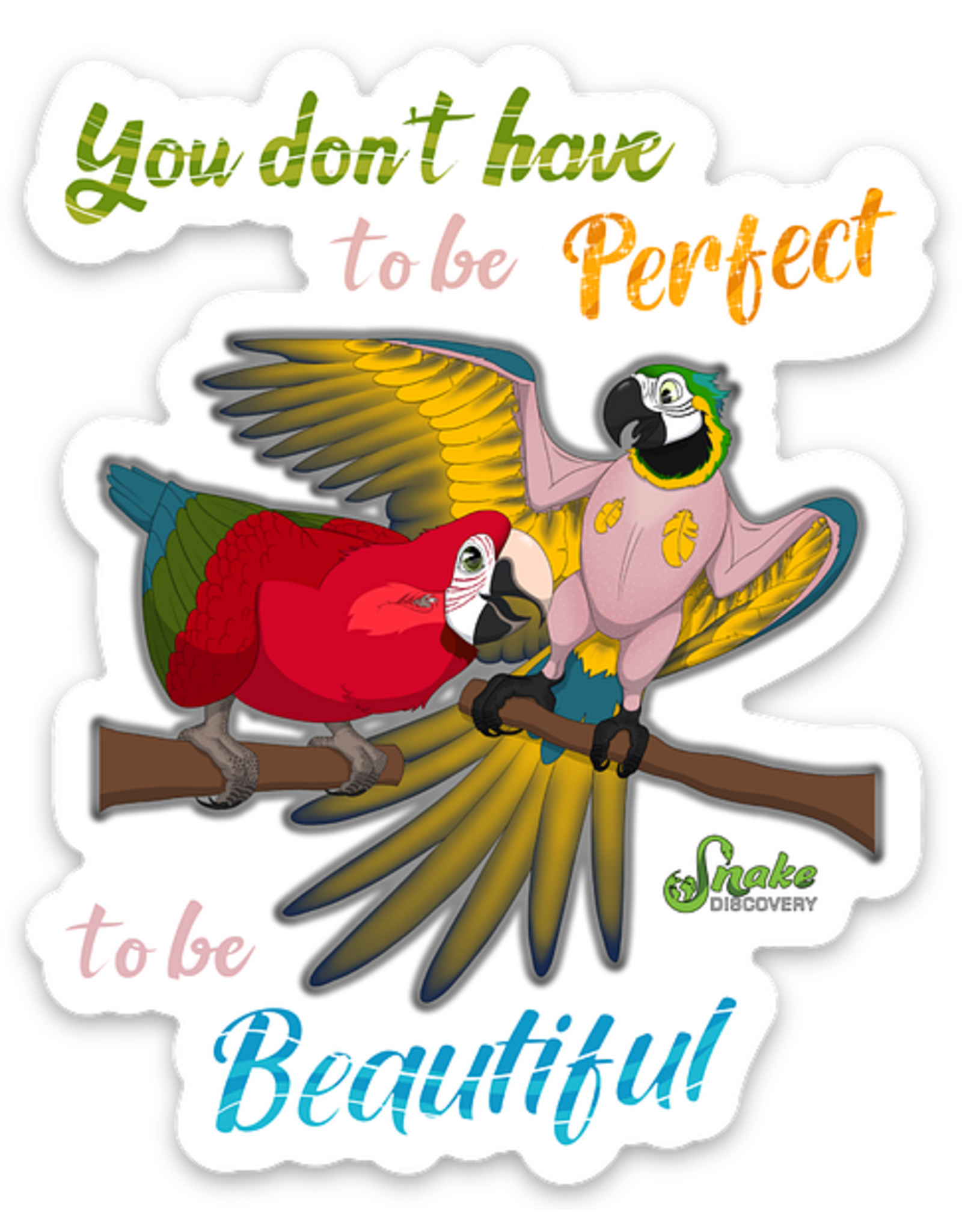 Snake Discovery SD Sticker You Don't Have to Be Perfect