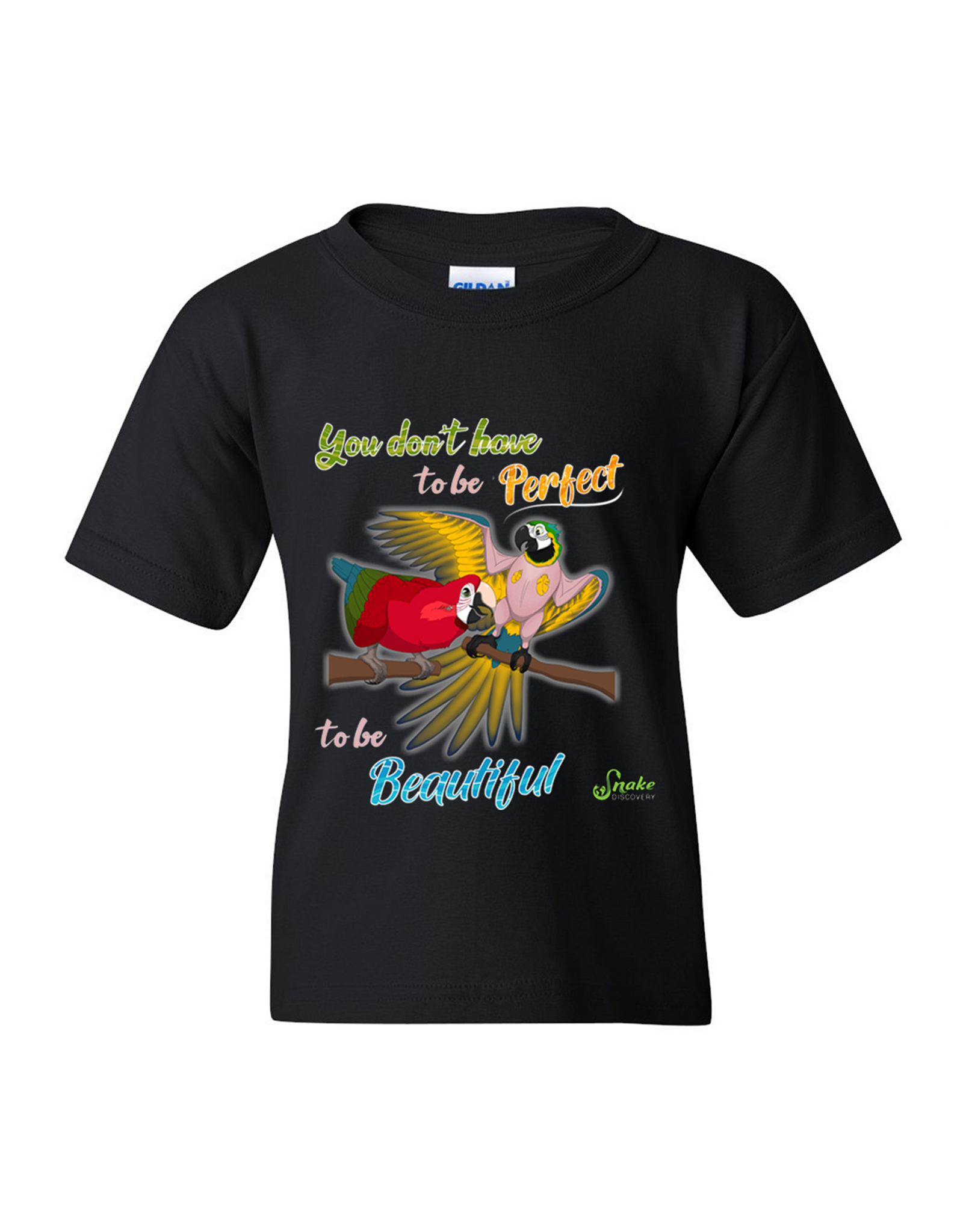Snake Discovery Imperfectly Beautiful Macaw T-Shirt