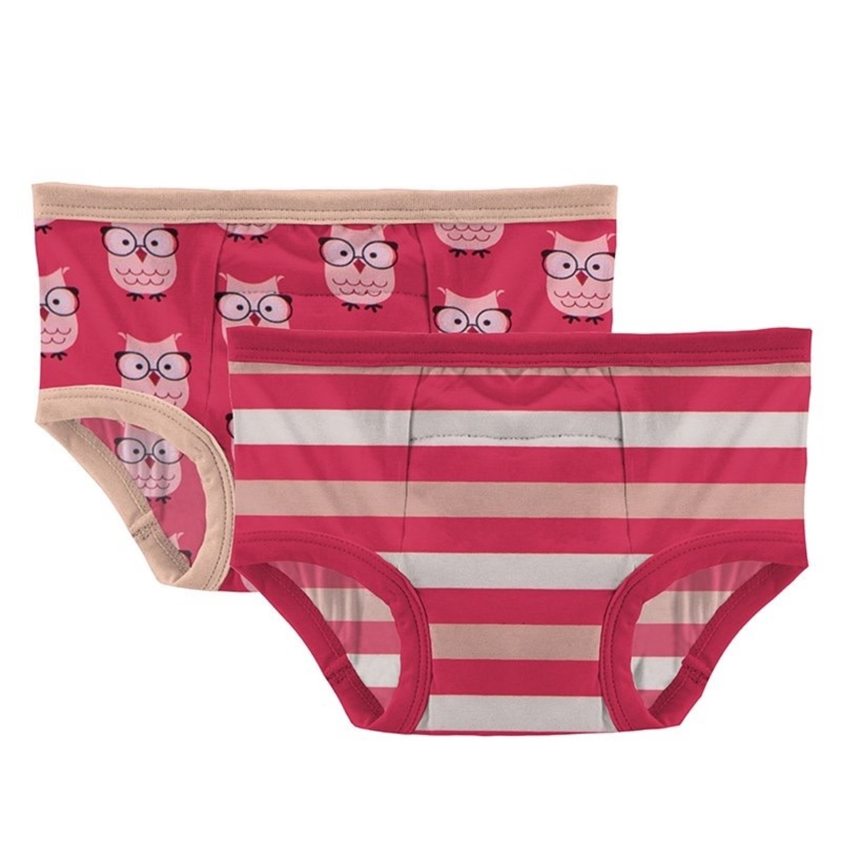 KicKee Pants Dew Paddles and Canoe & Forest Fruit Stripe Girls Underwear  Set