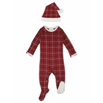 L’oved Baby L'oved Baby - Santa Baby Holiday Footie & Cap Set