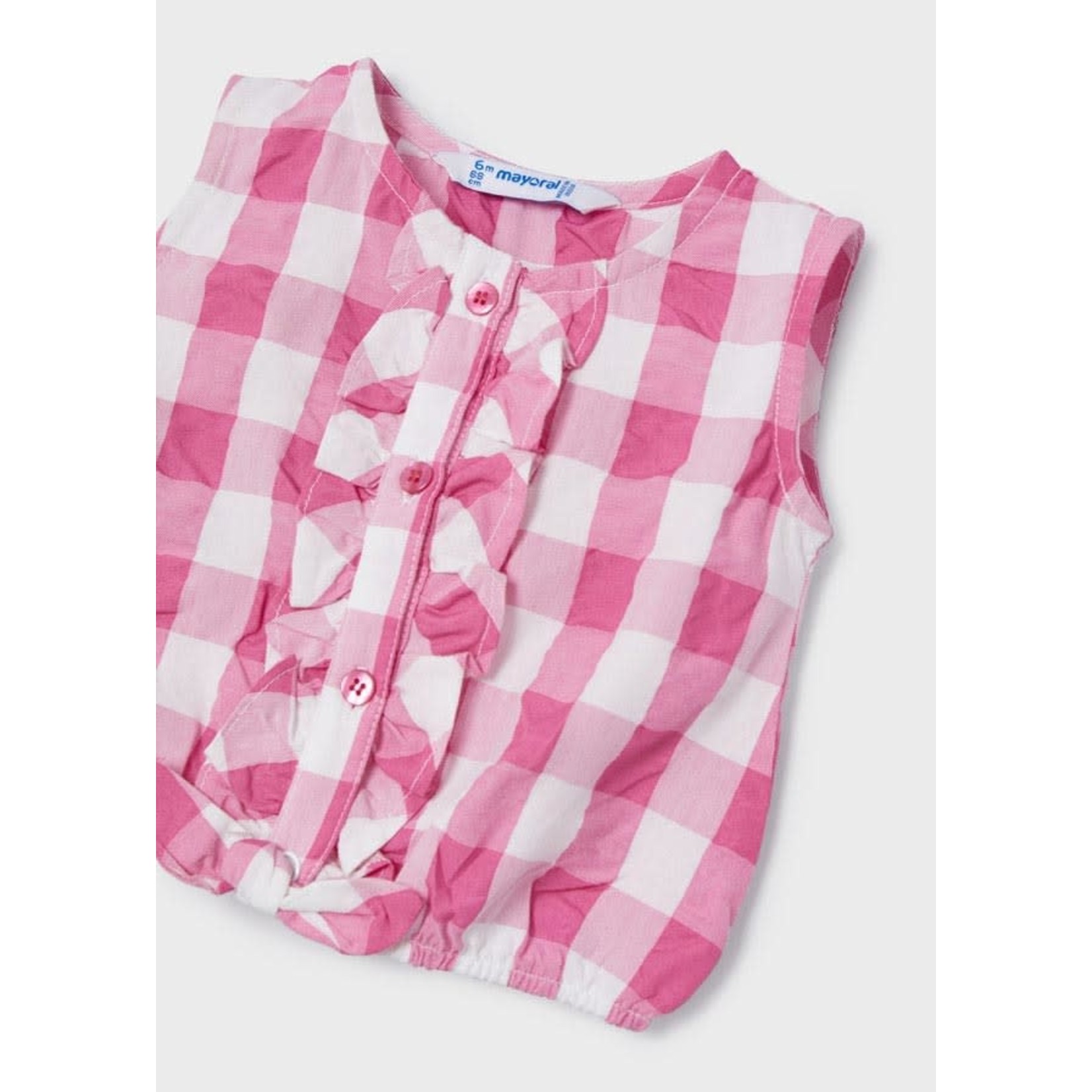 Mayoral Mayoral - Gingham Top & Shorts Set