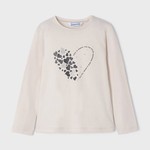 Mayoral Mayoral - L/S Basic T-Shirt With Hearts