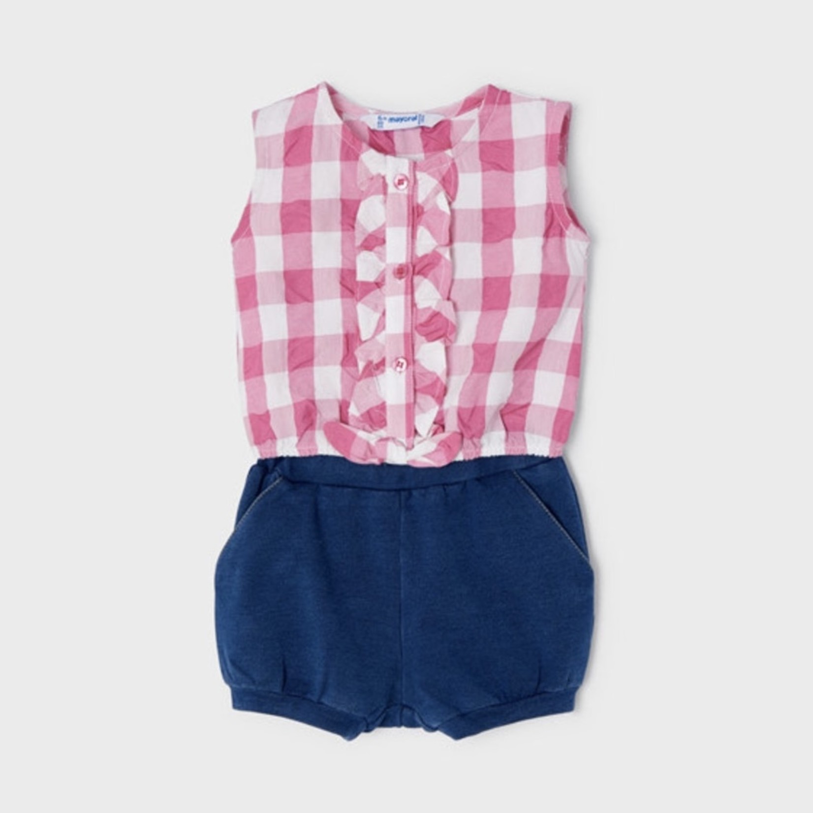 Mayoral Mayoral - Gingham Top & Shorts Set