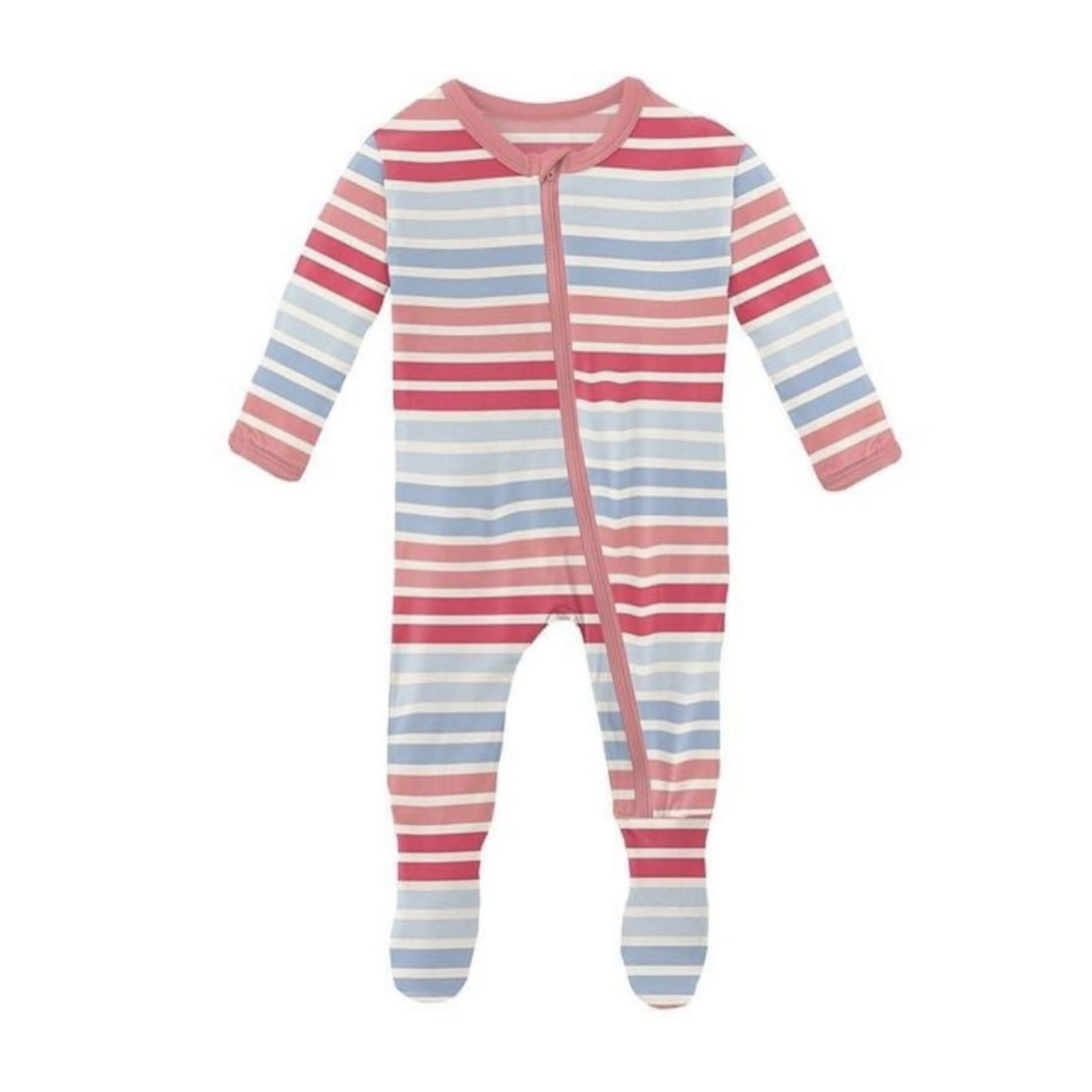 KicKee Pants KicKee Pants - Striped Zipper Footie