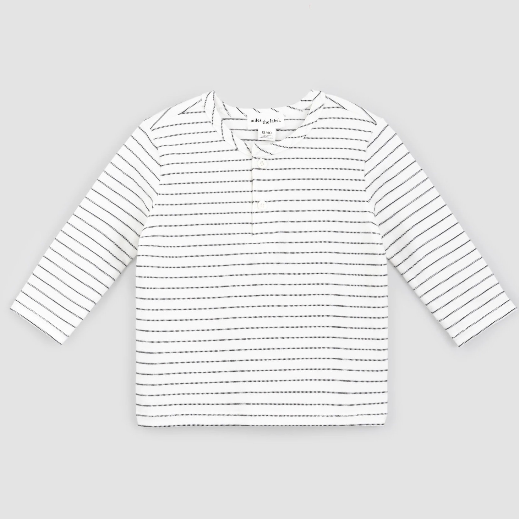Miles The Label Miles The Label - Striped Henley Shirt