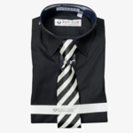 Robert Allan - Black Shirt & Tie Set