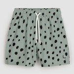 Miles The Label Miles The Label - Dalmatian Print on Dusty Green Swim Trunks