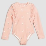 Miles The Label Miles The Label - Popsicle Print on Dusty Pink Long-Sleeve One-Piece Swimsuit