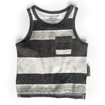 Little Bipsy Little Bipsy - Washed Stripe Pocket Tank - Black