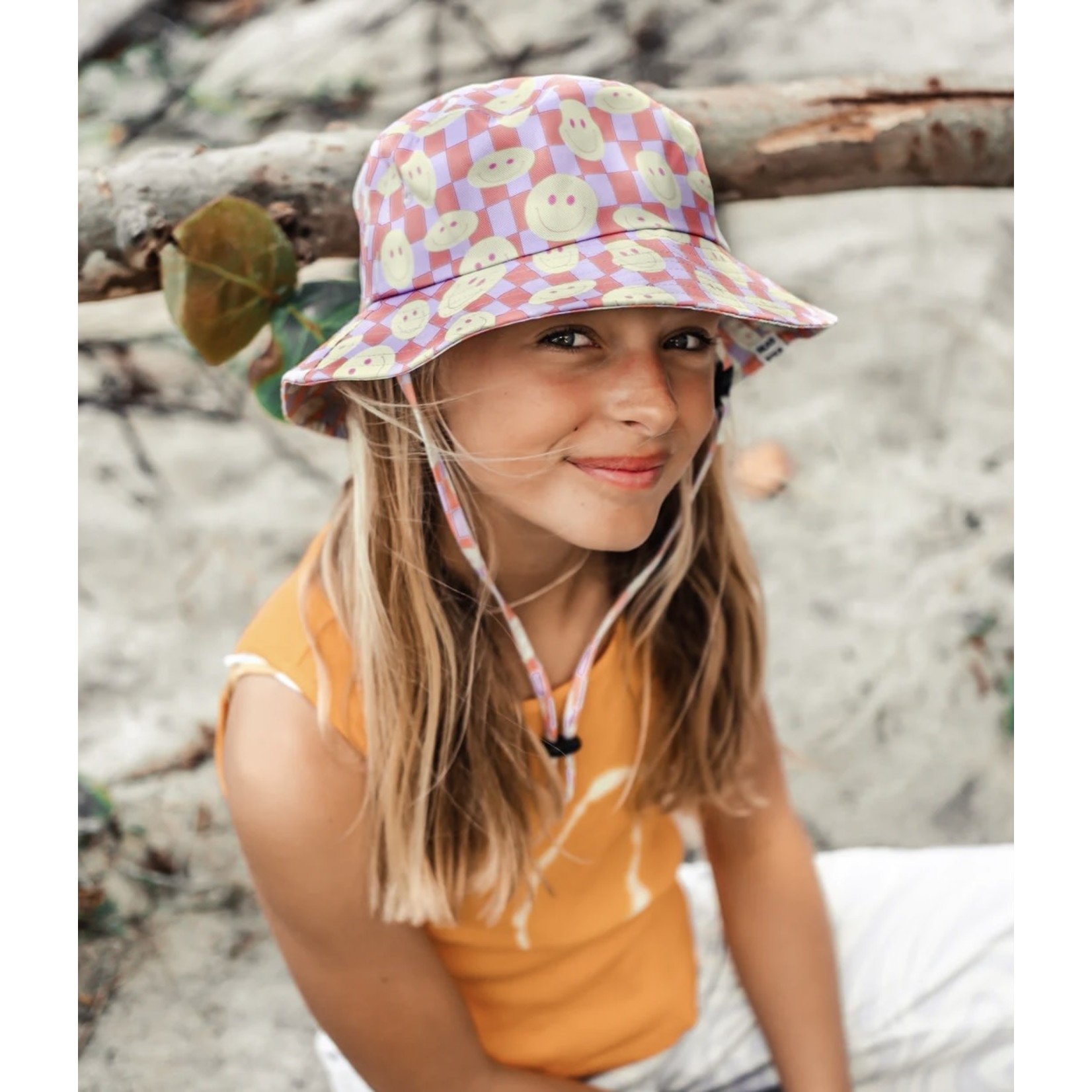 Headster Headster - Tender Yellow Smiley Bucket Hat