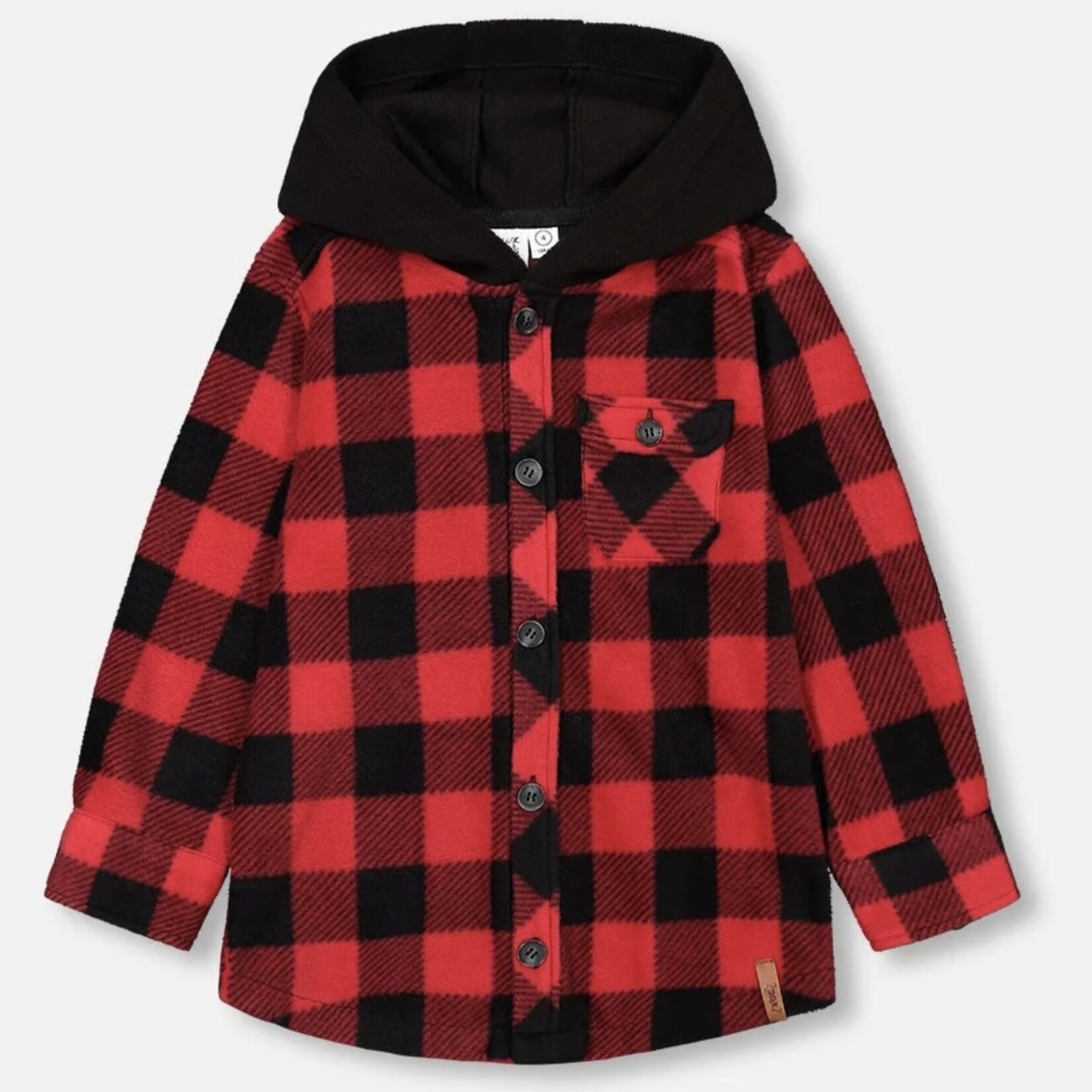 Flannel hoodie store red