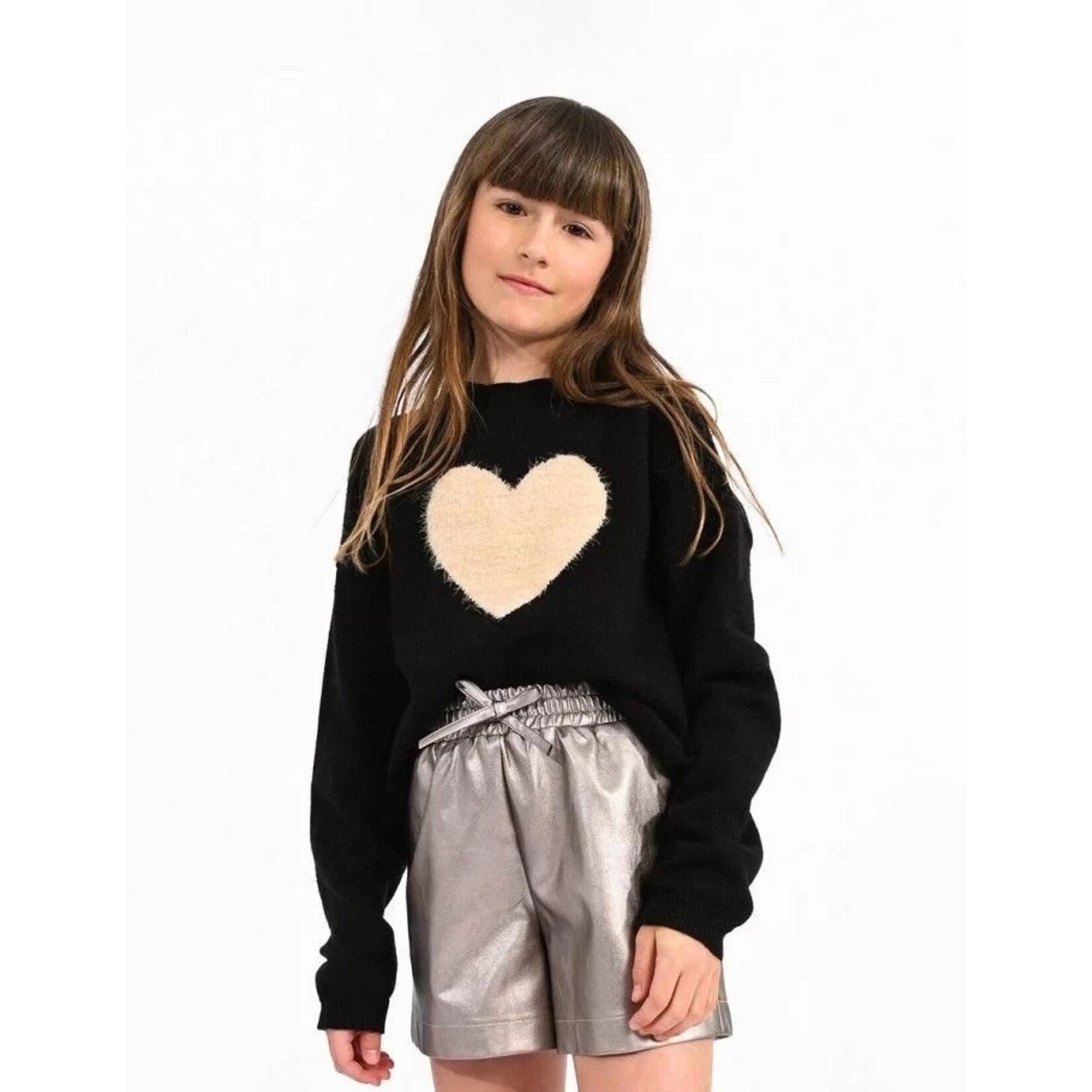 Mini Molly Mini Molly - Heart Print Sweater