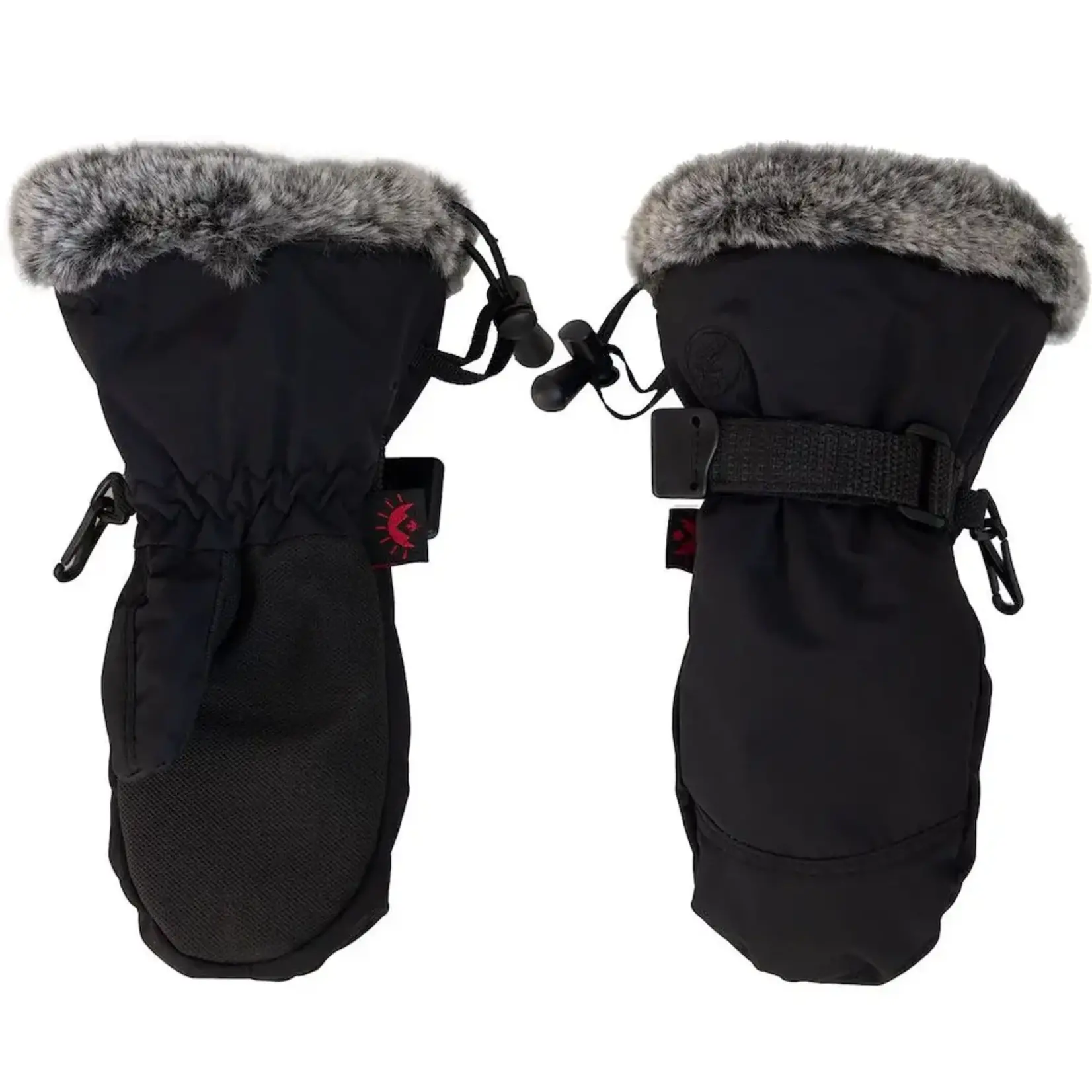 Calikids Calikids - Black Waterproof Faux Fur Mitten