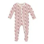 KicKee Pants KicKee Pants - Tiny Snowman Printed Zipper Footie