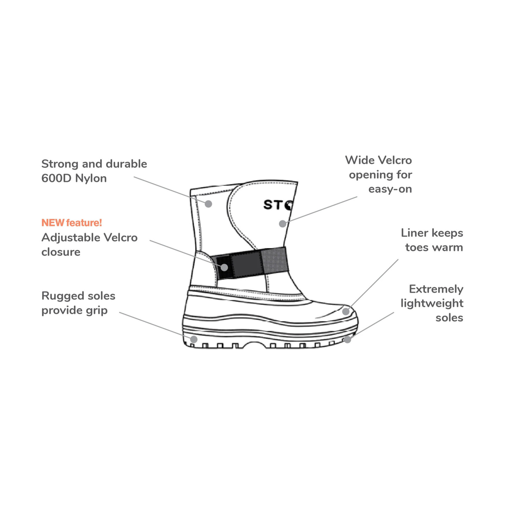 Stonz Stonz - Toddler Trek | Black (FW24 SIZING)