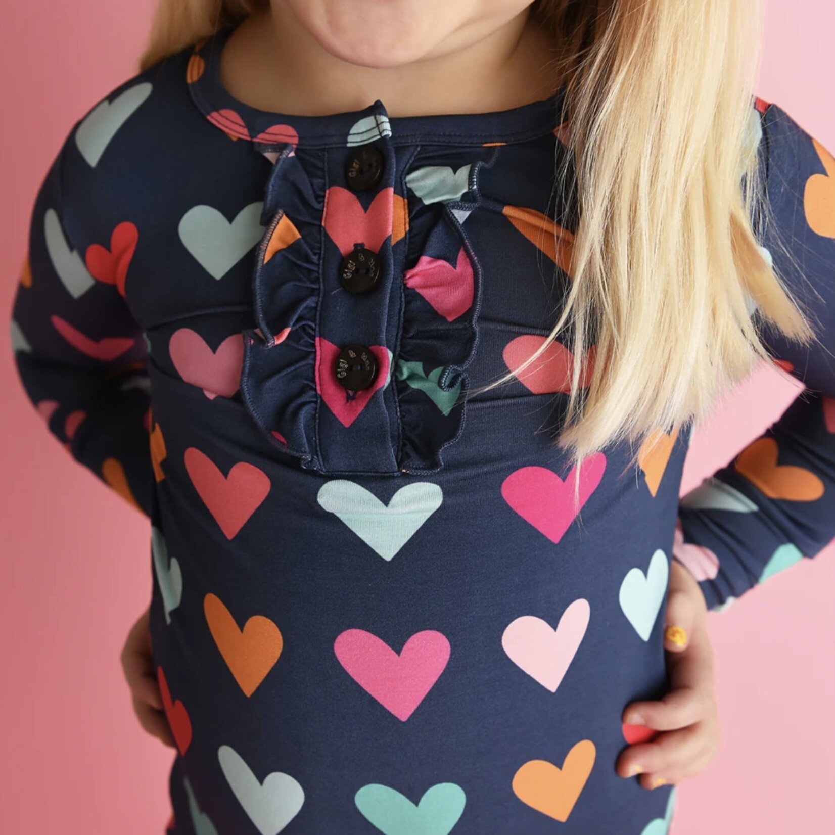 Gigi & Max Gigi And Max - Hadley Heart  2pc Pajama Set