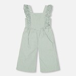 Deux Par Deux Deux Par Deux - Stripe Jumpsuit With Frills