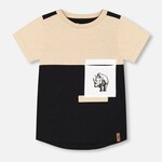 Deux Par Deux Deux Par Deux - Beige Colorblock Tee