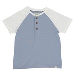 Me & Henry Me & Henry - Beacon Stripe Raglan Henley Tee