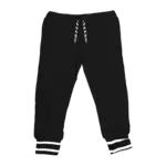 Whistle & Flute Whistle & Flute - Bamboo Drawstring Cuffed Joggers - Black