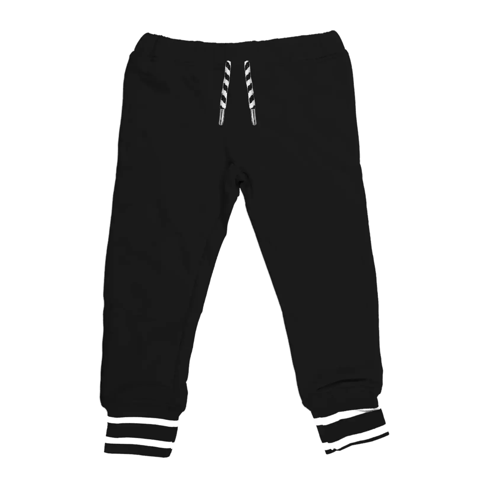 Whistle & Flute Whistle & Flute - Bamboo Drawstring Cuffed Joggers - Black