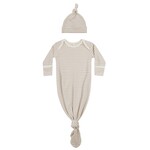 Quincy Mae Quincy Mae - Knotted Baby Gown + Hat Set