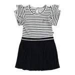 Dirkje Dirkje - Striped Dress With Pleated Skirt