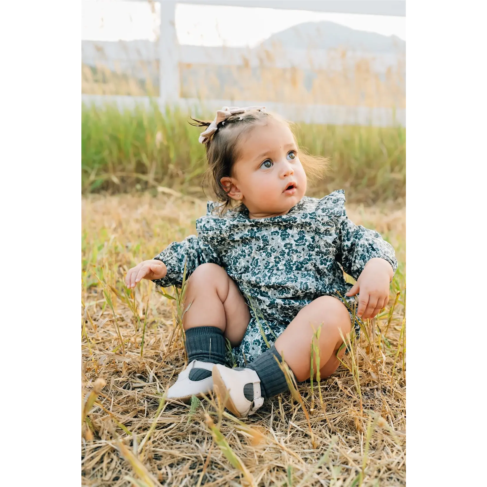 Mebie Baby Mebie Baby - Liberty L/S Ruffle Romper