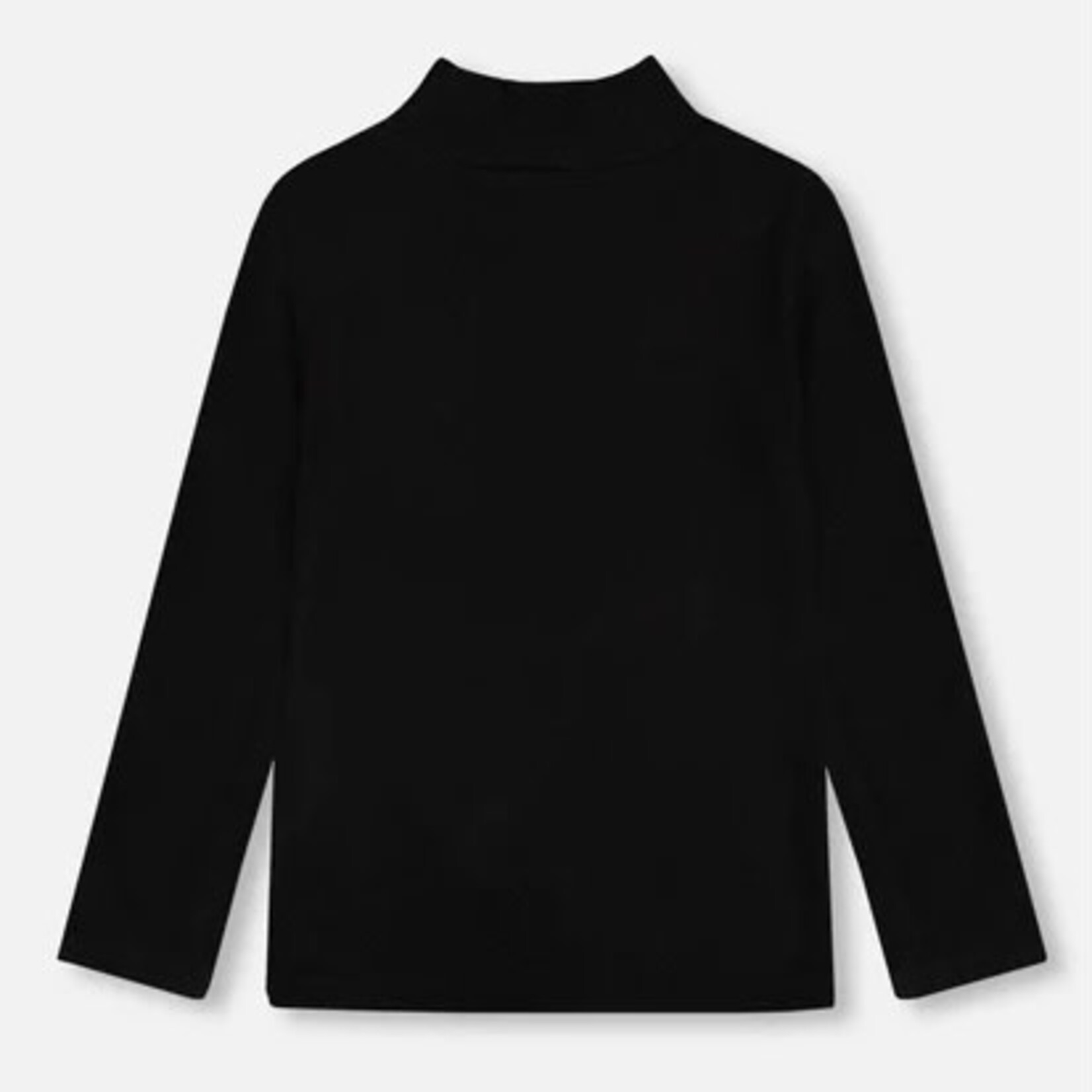 Deux Par Deux Deux Par Deux - Brushed Rib Mock Neck L/S Top