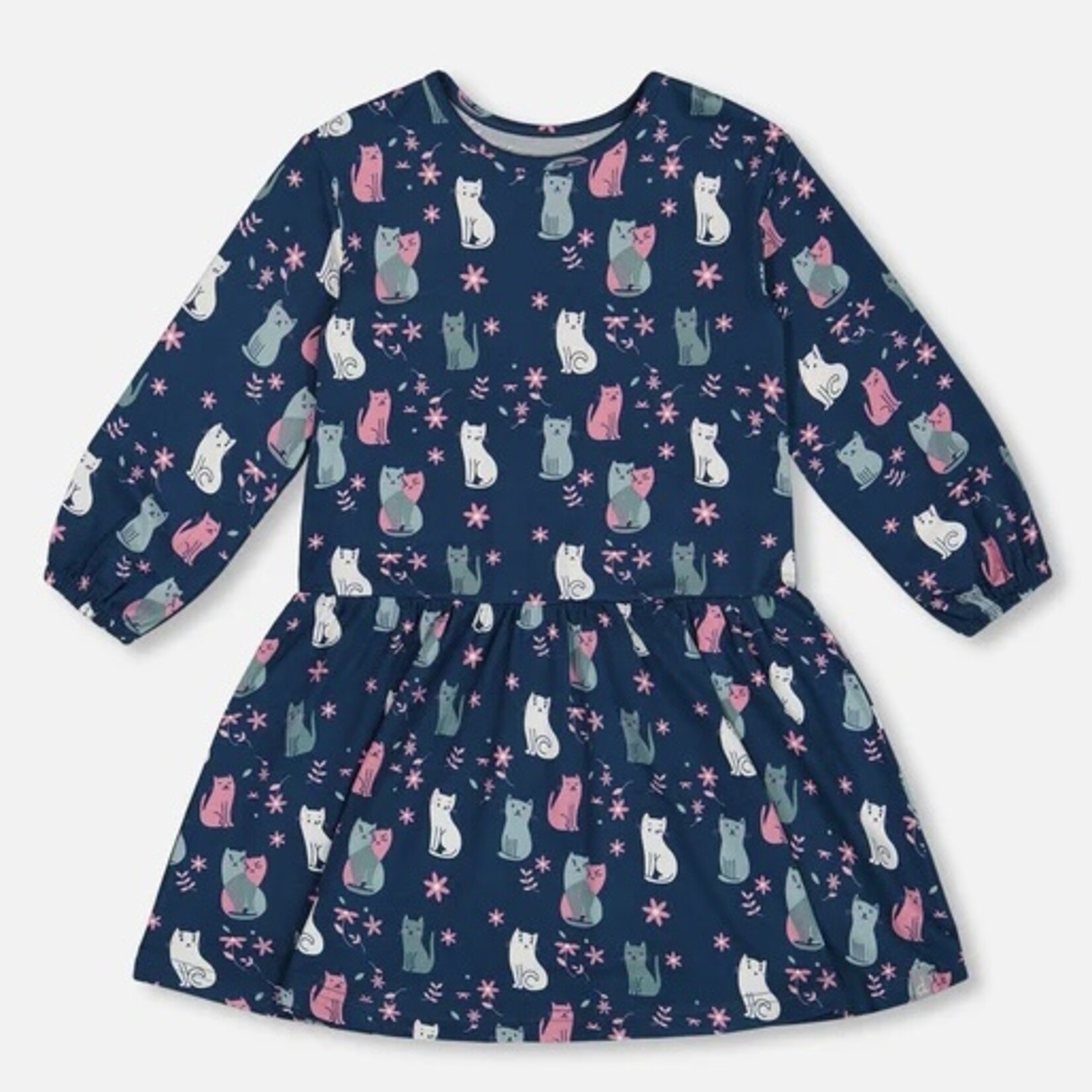 Deux Par Deux Deux Par Deux - Long Sleeve Printed Dress