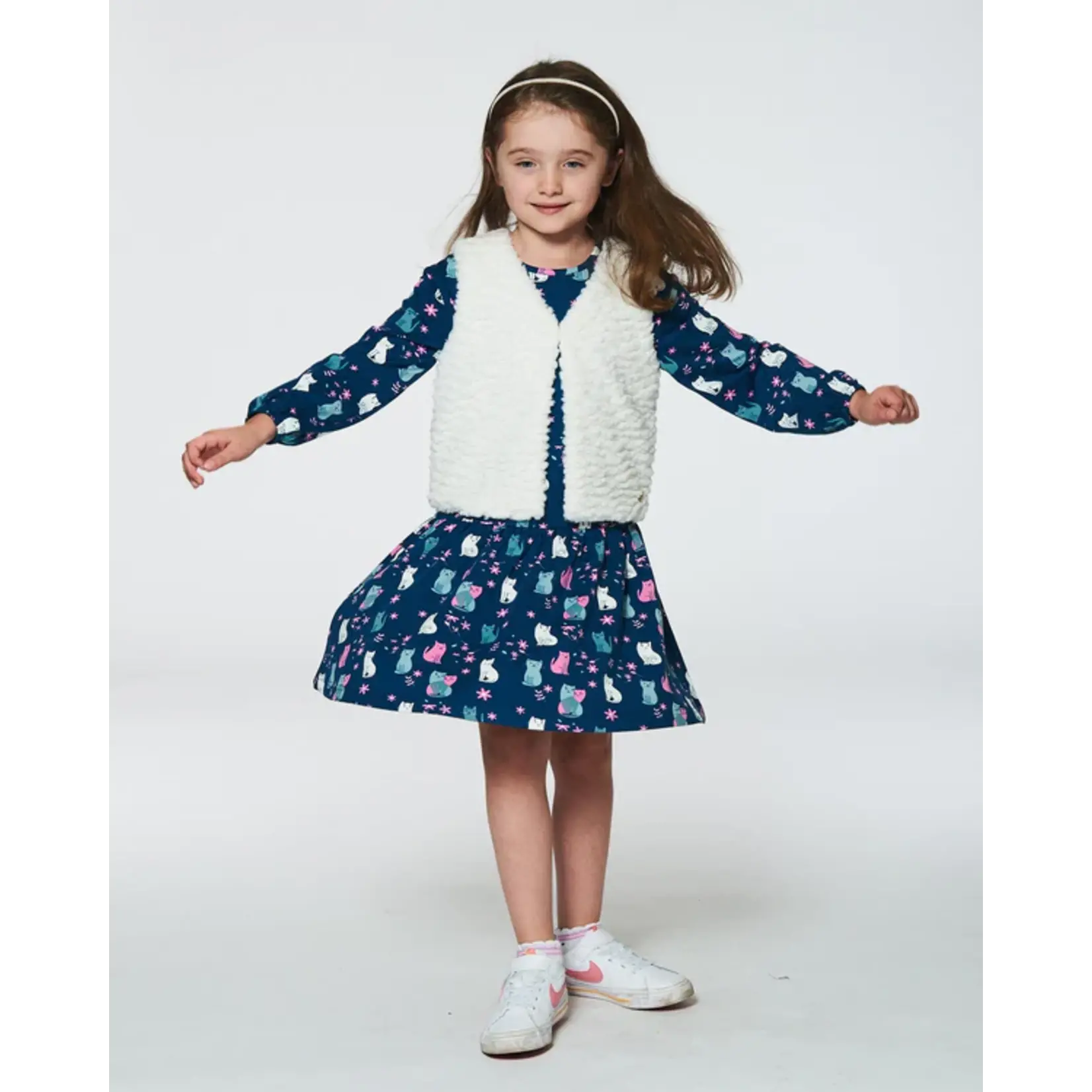 Deux Par Deux Deux Par Deux - Long Sleeve Printed Dress