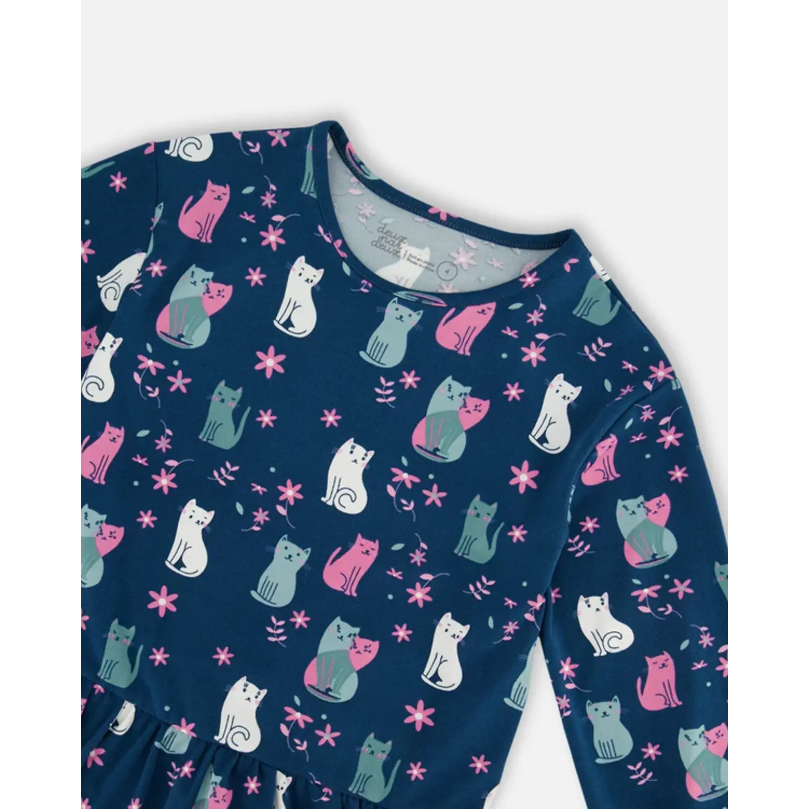 Deux Par Deux Deux Par Deux - Long Sleeve Printed Dress