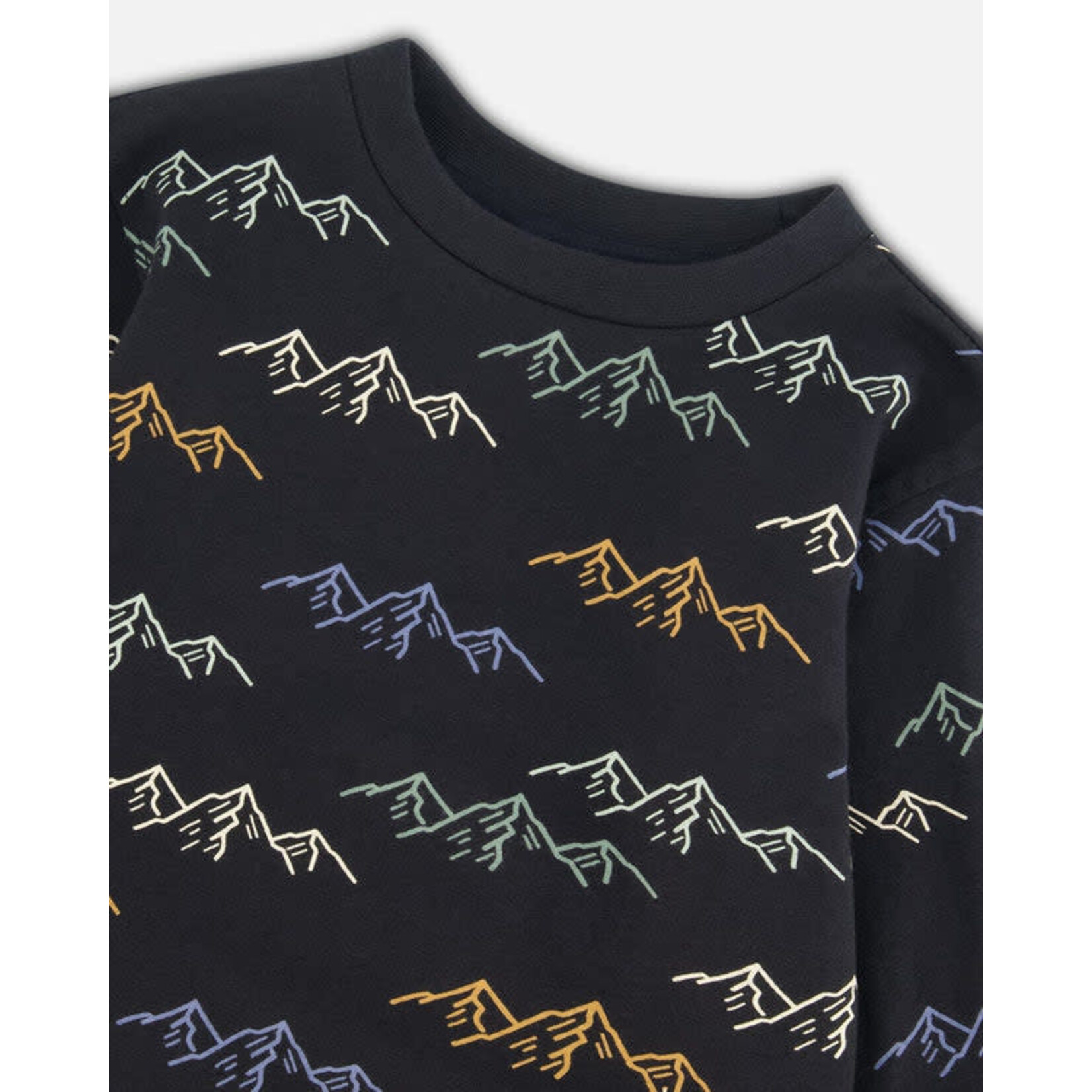 Deux Par Deux Deux Par Deux - Mountain Printed Long Sleeve