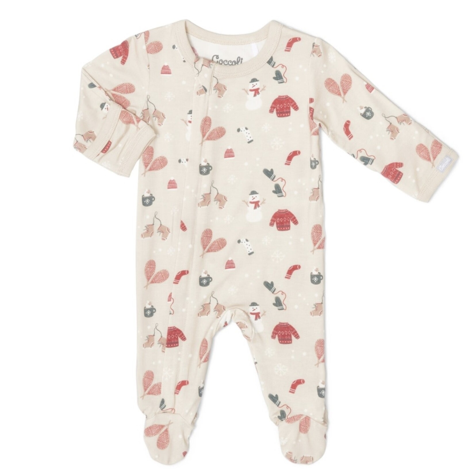 Coccoli Coccoli - Modal Zipper Footie | Sweaters on Beige