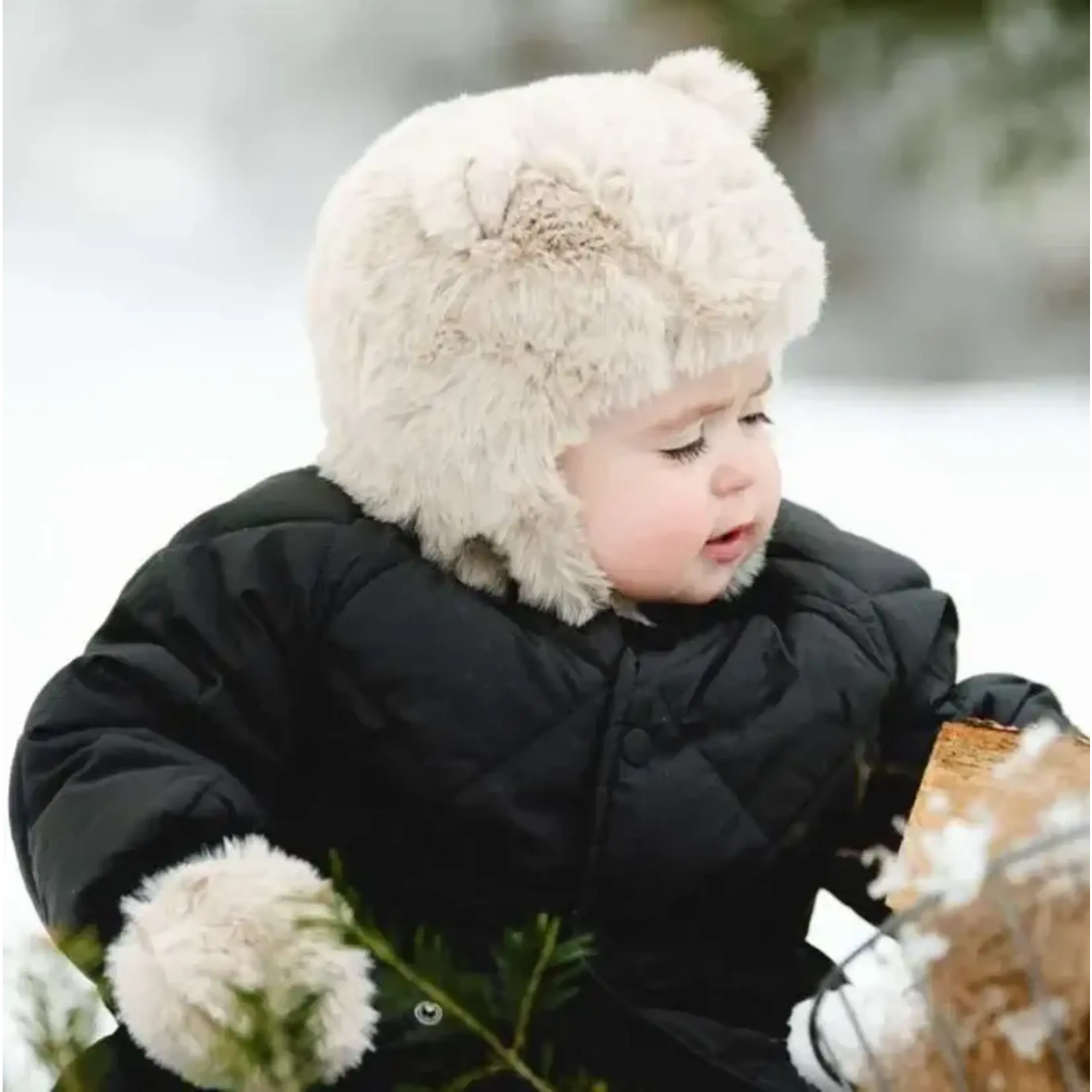 Calikids Calikids - Faux Fur Bear Hat