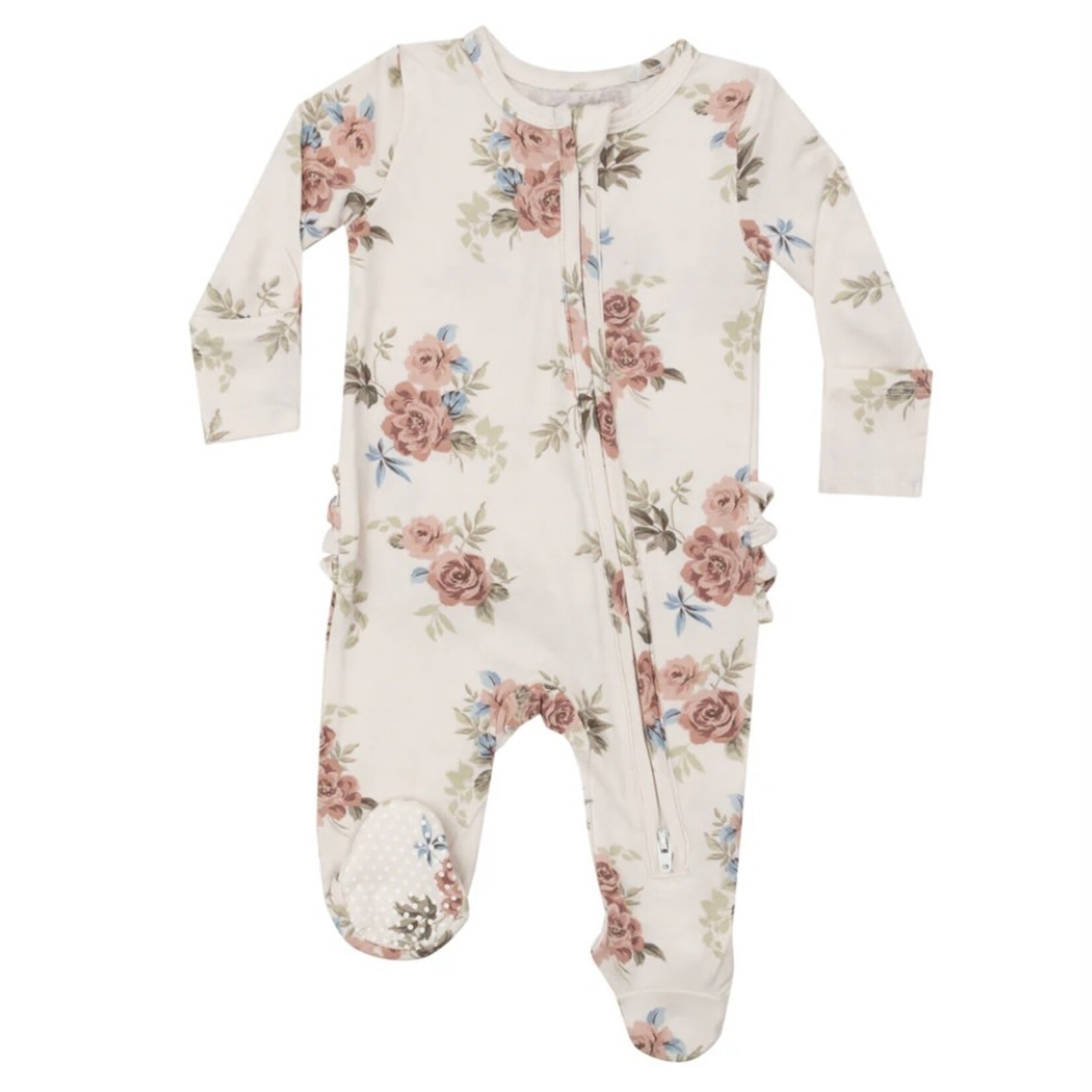 Angel Dear Angel Dear - Zipper Footie | Romantic Roses
