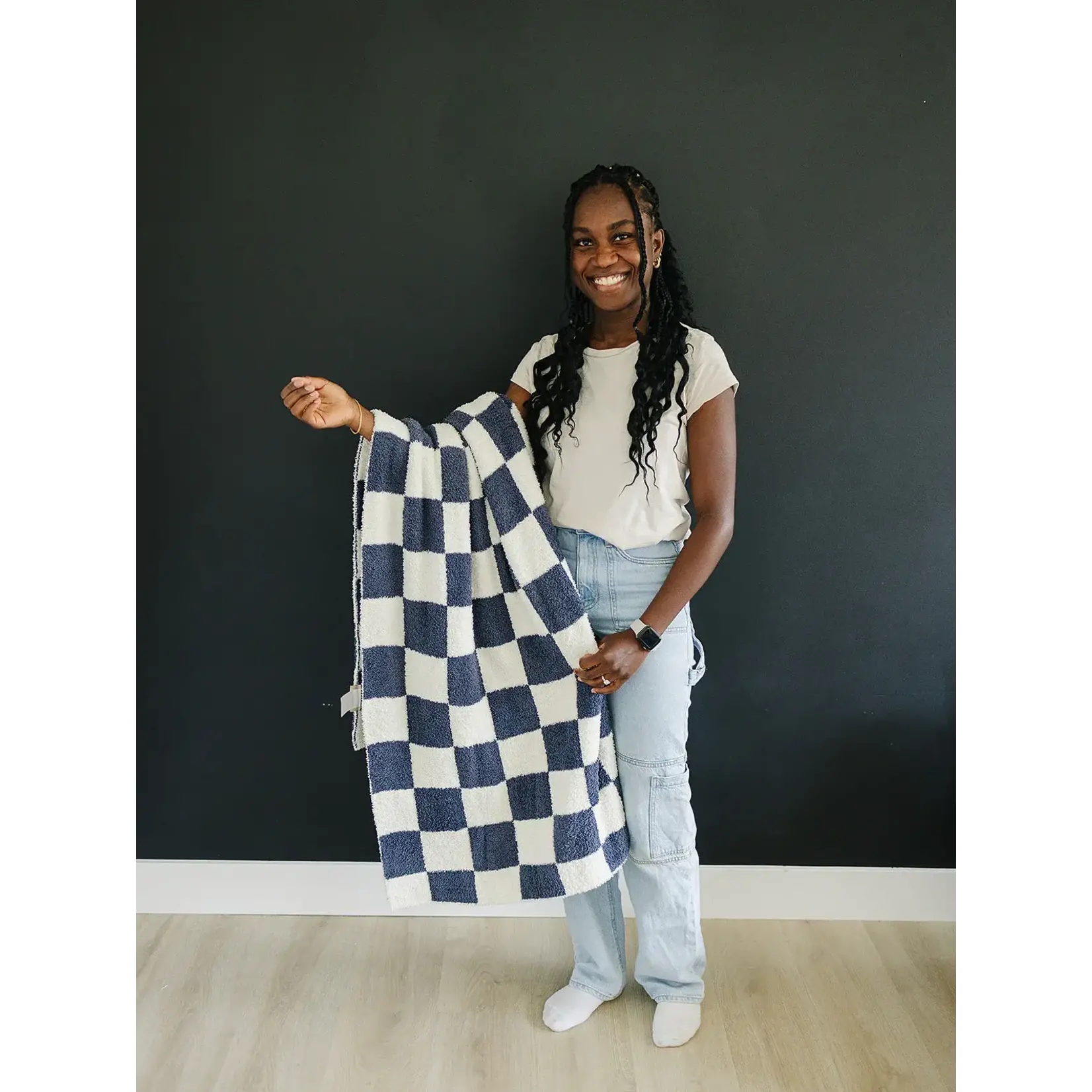 Mebie Baby Mebie Baby - Checkered  Plush Blanket