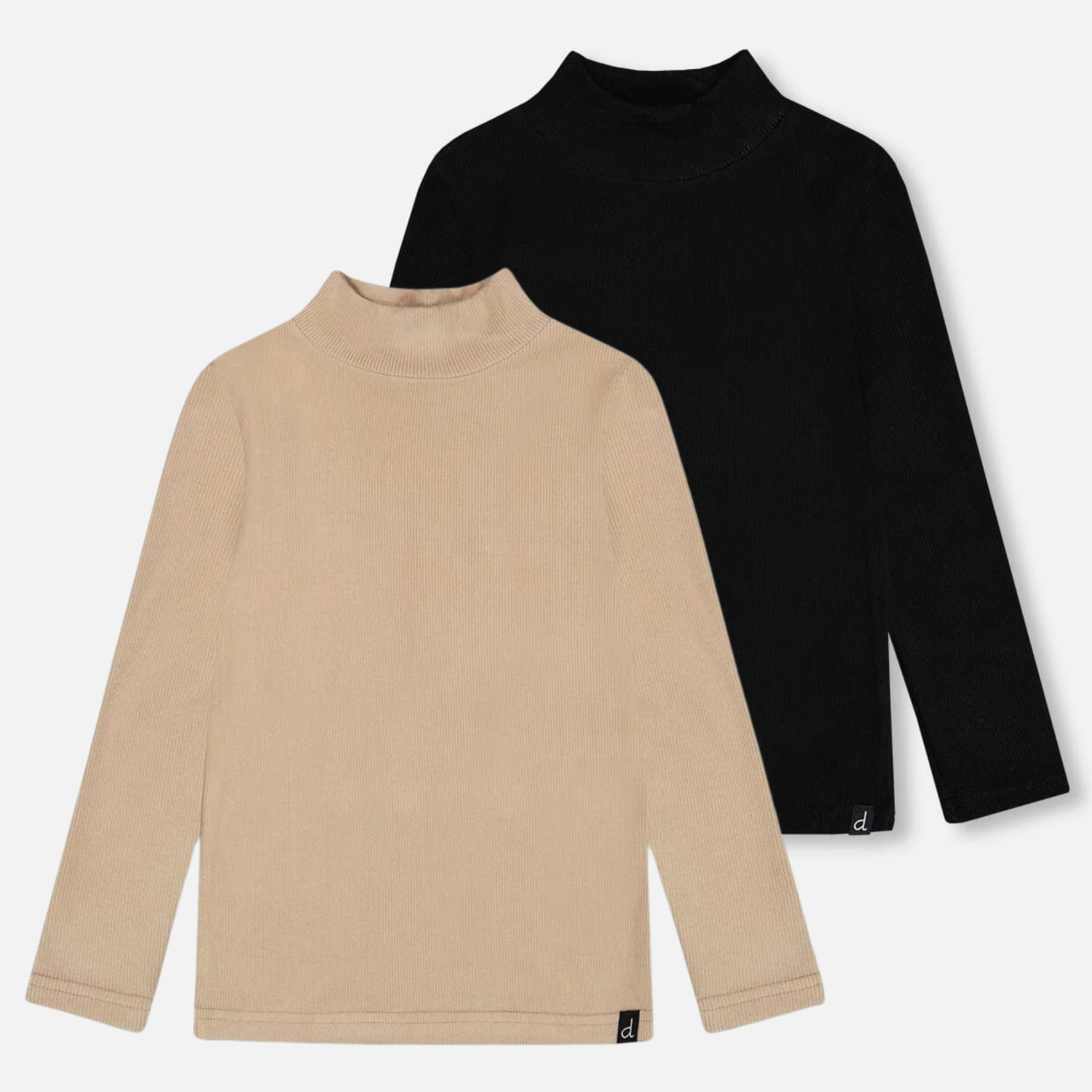 Deux Par Deux Deux Par Deux - Brushed Rib Mock Neck L/S Top